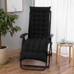 Living And Home Black Garden Bench Swing Chair Lounge Chair Seat Pad Cushion For Indoor Outdoor 160 Cm L X 50 Cm W - thumbnail 3