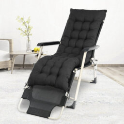 Living And Home Black Garden Bench Swing Chair Lounge Chair Seat Pad Cushion For Indoor Outdoor 160 Cm L X 50 Cm W - thumbnail 1