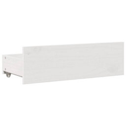 Berkfield Bed Frame Without Mattress With Drawers White 140X200 Cm Solid Wood Pine - thumbnail 9