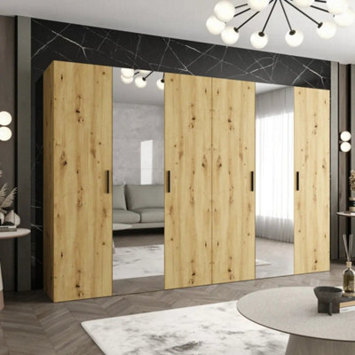 Arte Bari Ii Hinged Door Wardrobe 300Cm In Oak Artisan - The Heart Of Family Calm, Inspired By Nature - image 1