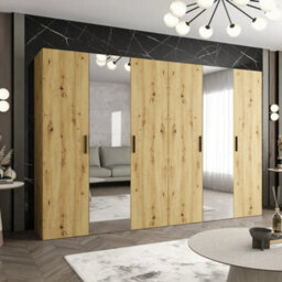 Arte Bari Ii Hinged Door Wardrobe 300Cm In Oak Artisan - The Heart Of Family Calm, Inspired By Nature