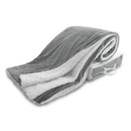 Bedlooms Silver Sherpa Throw Blanket, Reversible & Lightweight Bed & Sofa Blanket, Single 130X150Cm - thumbnail 2