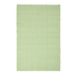 Homescapes Cotton Gingham Check Rug Hand Woven Green White, 70 X 120 Cm - thumbnail 2