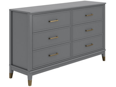 Dorel Home Westerleigh 6 Drawer Dresser Grey by B&Q