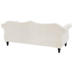 Beliani Sofa 3 Seater Skien Velvet Light Beige - thumbnail 5