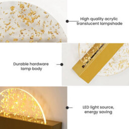 Creativ Led Wall Lights 3000/4500/6500K Indoor Gold Wall Lamp 12W Modern Bedroom - thumbnail 5