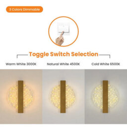 Creativ Led Wall Lights 3000/4500/6500K Indoor Gold Wall Lamp 12W Modern Bedroom - thumbnail 3
