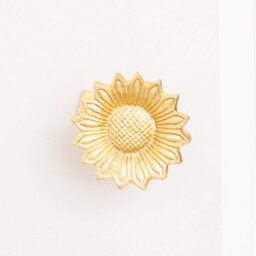 Melody Maison Set Of 2 Gold Metal Sunflower Wall Mounted Tie Backs - thumbnail 2
