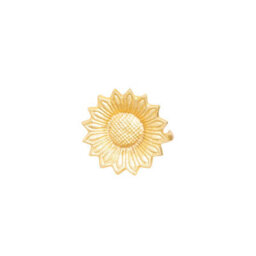 Melody Maison Set Of 2 Gold Metal Sunflower Wall Mounted Tie Backs - thumbnail 6
