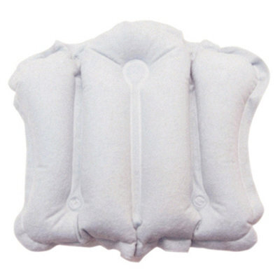 Loops Comfortable Inflatable Bath Cushion With Suction Cups For Neck And Shoulder Support - White - image 1