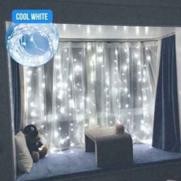 3Mx3M Led Curtain Fairy String Lights Indoor Outdoor Controller Window Wedding Decor