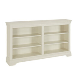 The Furniture Market Wilmslow White Painted Wide Low Double Bookcase - thumbnail 5