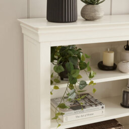 The Furniture Market Wilmslow White Painted Wide Low Double Bookcase - thumbnail 8