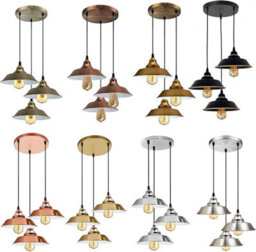 Ledsone 3 Head Vintage Black Gold Line Metal Pendant Light For Kitchen Bedroom Living Room And Dining Room - thumbnail 8