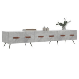 Berkfield Sturdy Tv Cabinet Concrete Grey 150X36X30 Cm Engineered Wood - thumbnail 3