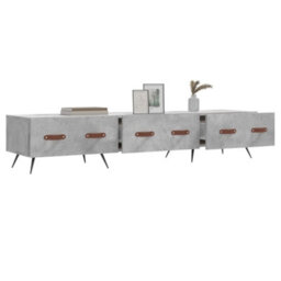 Berkfield Sturdy Tv Cabinet Concrete Grey 150X36X30 Cm Engineered Wood - thumbnail 4