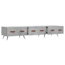 Berkfield Sturdy Tv Cabinet Concrete Grey 150X36X30 Cm Engineered Wood - thumbnail 6
