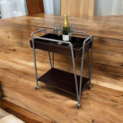 Minster Drinks Kitchen Trolley - Metal - L35 X W63 X H75 Cm - image 1