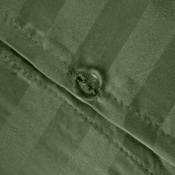 Ameha Olive Green Striped Microfibre Bedding Set King, Reversible & Breathable Duvet Cover, Fitted Sheet & Pillowcases - thumbnail 6
