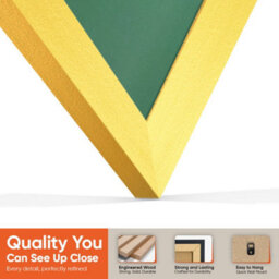 "16X16"" Gold Sleek Vinyl Record Frame With Emerald Mount For 12 Inch Lp Disc - Ak Frames" - thumbnail 3