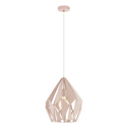 Stylish Pastel Apricot Hanging Pendant Light - Steel Design For Home Decor - thumbnail 1