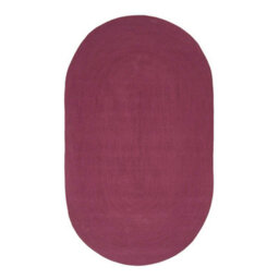 Homescapes Plum Handmade Woven Braided Oval Rug, 60 X 90 Cm - thumbnail 2