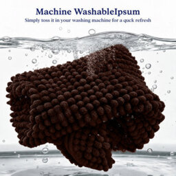 Aspire Homeware Quick Dry Chenille Bathmat Soft Water Absorbent Shower Mat Non-Slip Floor Mat, Brown (L)90Cm X (W)60Cm - thumbnail 5