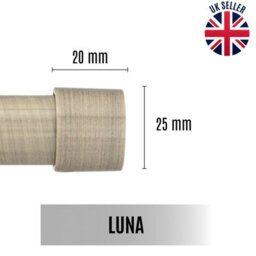 Toolty Curtain Rod Pole Finials Luna - 19 mm Antique Brass - Durable Metal Construction - Pair - thumbnail 2