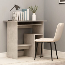 Berkfield Desk Concrete Grey 80X45X74 Cm Engineered Wood