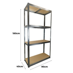 Trade Price Deals 4 Tier Galvanised Garage Shelving 1800H X 900W X 400D mm 175Kg - thumbnail 2