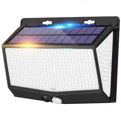 468 Led Solar Motion Sensor Wall Light Outdoor Garden Lamp - image 1