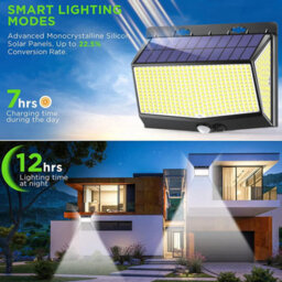 468 Led Solar Motion Sensor Wall Light Outdoor Garden Lamp - thumbnail 2