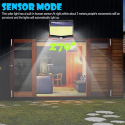 468 Led Solar Motion Sensor Wall Light Outdoor Garden Lamp - thumbnail 6