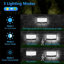 468 Led Solar Motion Sensor Wall Light Outdoor Garden Lamp - thumbnail 3
