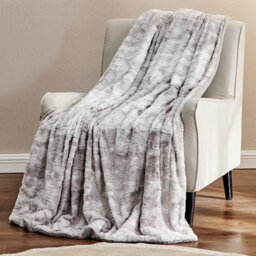Fur Throw Blanket Soft Warm Winter Luxury Cosy Bed Cover Sofa Duvet Faux Fleece Mink, Single 150X125 - thumbnail 2