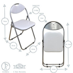 Harbour Housewares Wooden Folding Desk & Chair Set - Black/white - thumbnail 4