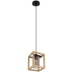 Luminosa Lighting Luminosa Pettey Pendant Ceiling Light Matt Black Smoke With Air Bubbles Glass Shade 1X E27 - thumbnail 2
