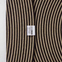 Homescapes Linen And Black Handmade Woven Spiral Braided Rug, 200 Cm Round - thumbnail 5