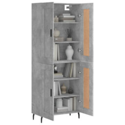 Berkfield Highboard Concrete Grey 69.5X34X180 Cm Engineered Wood - thumbnail 3