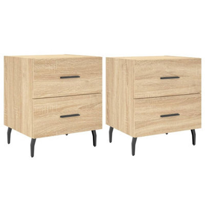 Berkfield Modern Bedside Cabinets 2 Pcs Sonoma Oak 40X35X47.5 Cm Engineered Wood - image 1