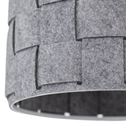 First Choice Lighting Set Of 2 Tuscan White Ceramic Lamps With Grey Felt Shade - thumbnail 5