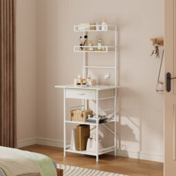 Living And Home 4-Tier Open Shelves Dressing Table With Drawer - thumbnail 1