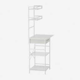Living And Home 4-Tier Open Shelves Dressing Table With Drawer - thumbnail 3