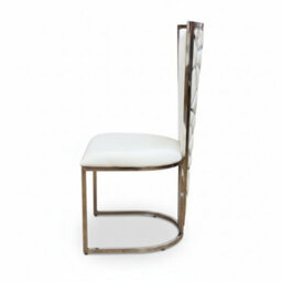 Home Luxe Interiors Set Of 2 Vienna Dining Chairs Mink Cream & Silver - thumbnail 2