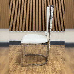 Home Luxe Interiors Set Of 2 Vienna Dining Chairs Mink Cream & Silver - thumbnail 7