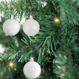 Shatchi Christmas 3Cm Bauble White -Tree Hanging Decoration Festive Cheers 24Pcs - thumbnail 6