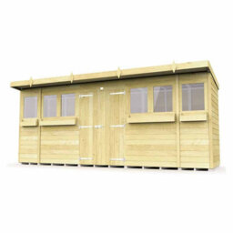 Buttercup Farm 16 X 4 Feet Pent Summer Shed - Wood - L118 X W474 X H201 Cm - thumbnail 2