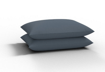 ARLinens Pair Of Pillowcase Polycotton Plain Dyed Housewife Pair Of Pillow Covers 75Cmx50Cm (Grey)