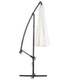 Wyld And Coco Cantilever Garden Parasol Beige Canopy, White Aluminium Frame, Polyester Canopy 235 X 268 X 268 Cm - thumbnail 4