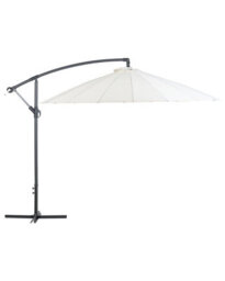 Wyld And Coco Cantilever Garden Parasol Beige Canopy, White Aluminium Frame, Polyester Canopy 235 X 268 X 268 Cm - thumbnail 2